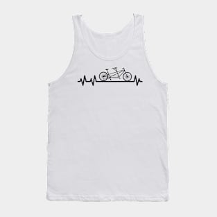 Bike Heartbeat Pulse Cyclist Partner Look Tank Top